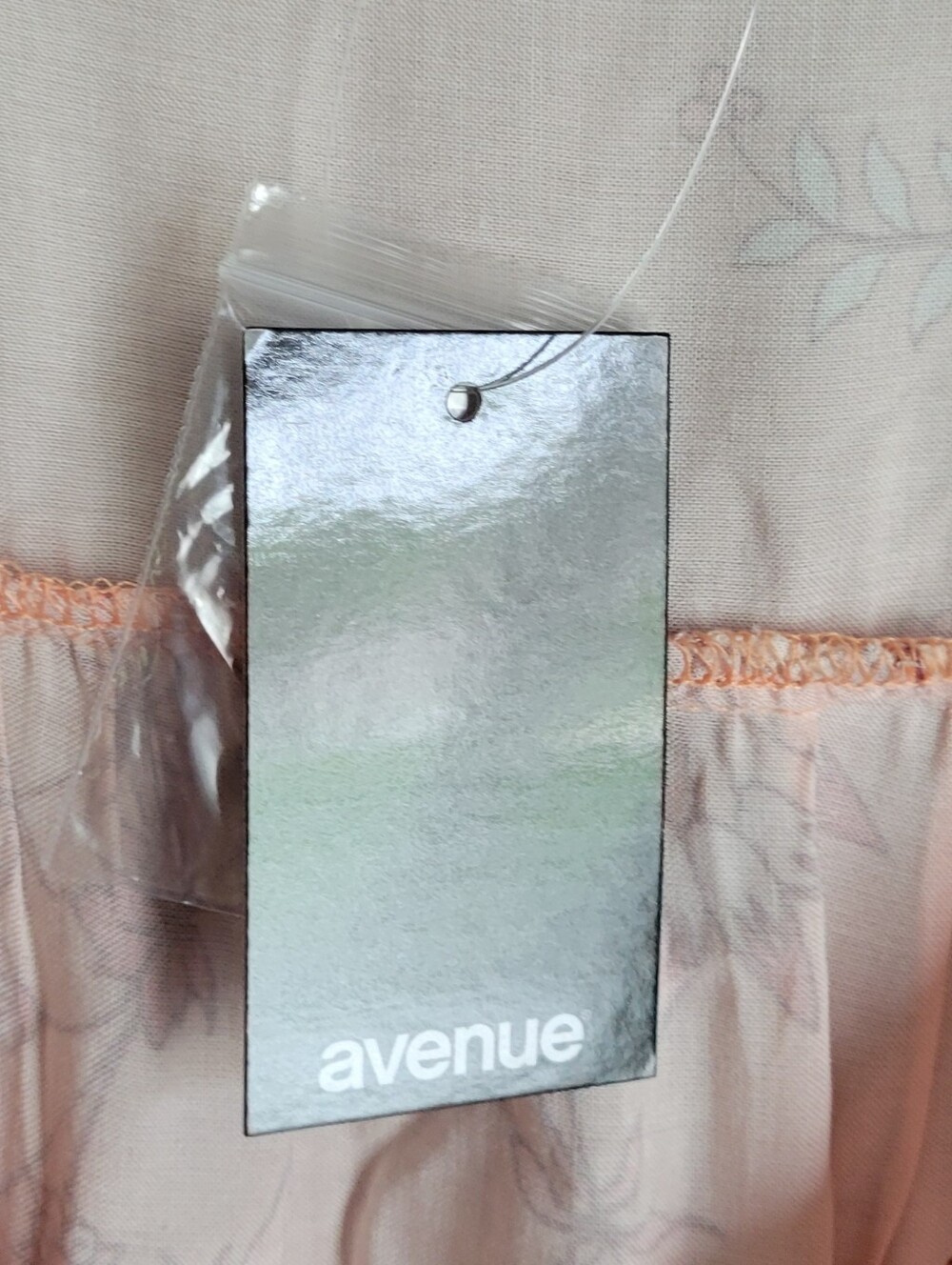 Avenue Peach Floral Maxi Dress with Button Bodice #19 - Picture 3 of 3